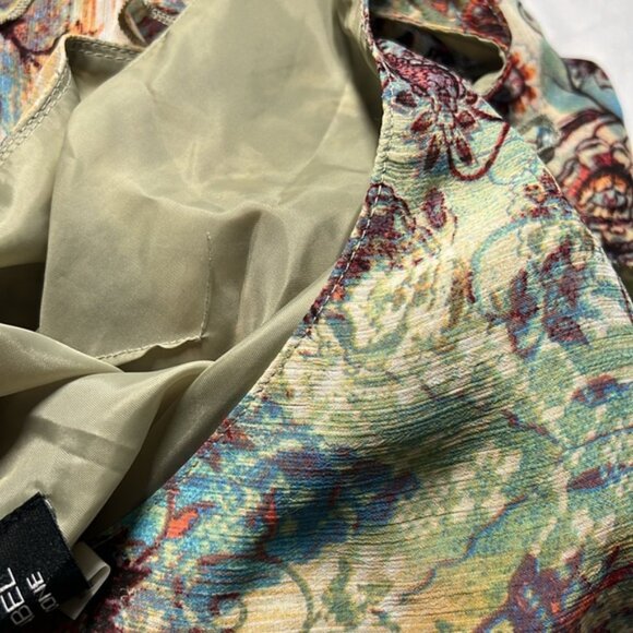 VTG Evan Picone SZ 16 Green Brown Maxi Dress Forest Fairy 90s Y2K Boho - Picture 11 of 12